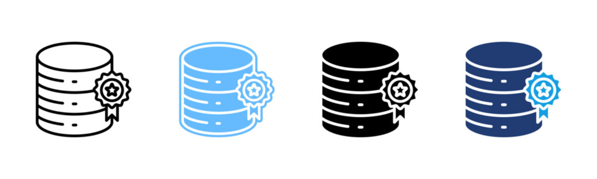 Data Quality icon set multiple style collection