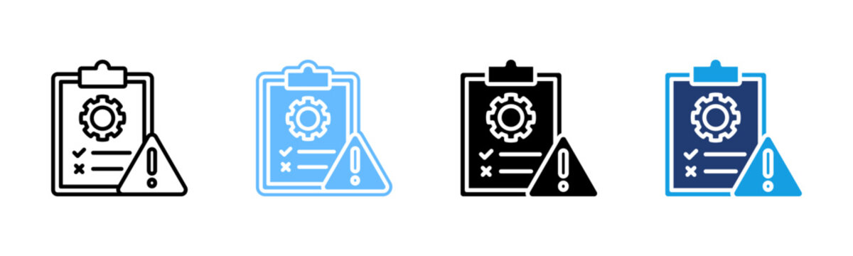 Risk Management icon set multiple style collection