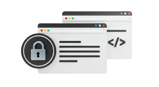 Digital Security and Web Development Iconography