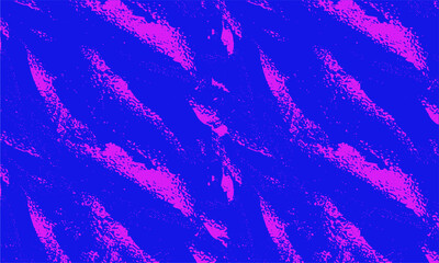 Fototapeta premium High-contrast blue and magenta distressed texture background with grungy brush strokes and paint splatters.