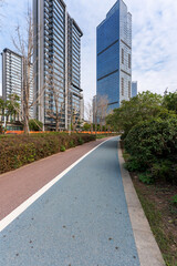 Fototapeta premium walkway in the modern city