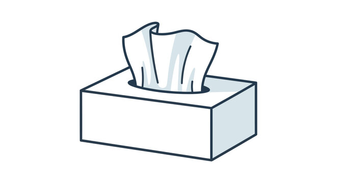 Tissue Box with Facial Tissue Inside.