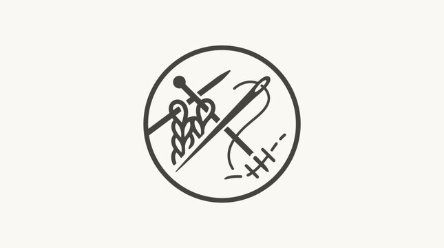 Elegant Crafting Emblem Knitting and Sewing Design