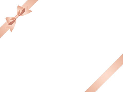 リボン蝶大、斜F、m8桃金