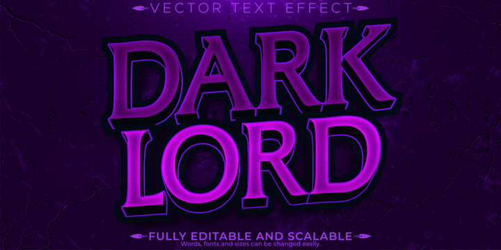Horror text effect, editable monster and scary text style