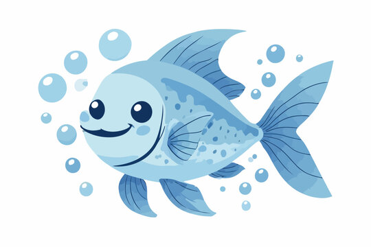 vector illustration of a fish