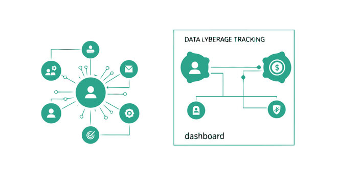 Data Leverage Tracking Dashboard - Visualizing Connections and Information Flow.