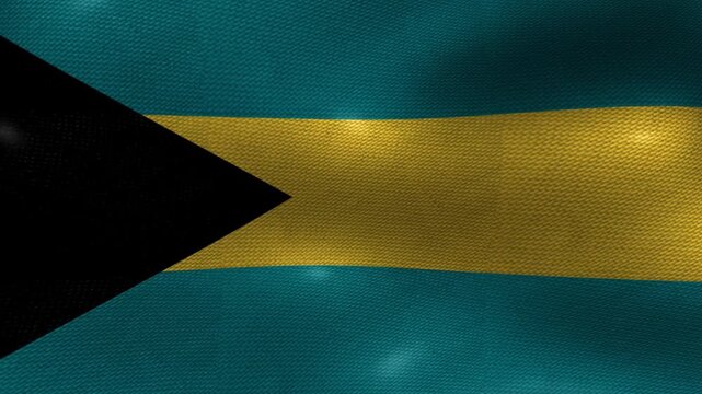 Bahamas Bahamian Flag Textured Background Waving