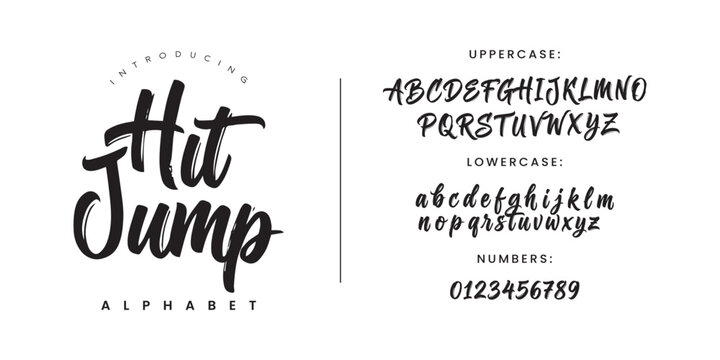 Hit Jump Sporty Dry Brush Script Font for Athletic Branding Action Poster and Streetwear Apparel Design