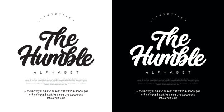The Humble Hand Drawn Bold Script Font for Logo Branding and Wedding Invitations Typography Design