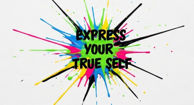 Vibrant Paint Splatter Express Your True Self 547