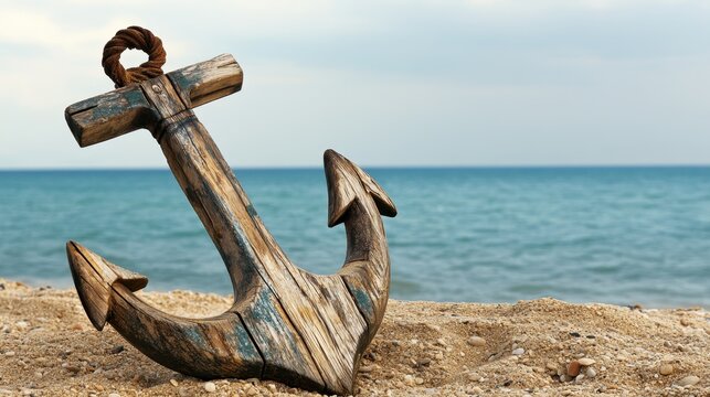 Vintage Wood Anchor on Beach, 0_1 (182)-gigapixel-standard v2-6x