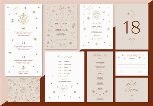 Constellation Wedding Invitation Collection