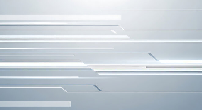 Abstract geometric background with white lines and shapes on a light gray gradient high quality professional