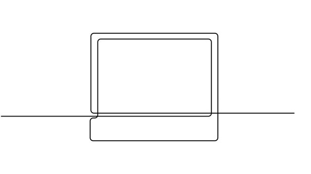 frame continuous one line drawing animation, Continuous line frame one pencil border square art black vector doodle. Frame scribble continuous shape blank stroke drawn simple linear box background