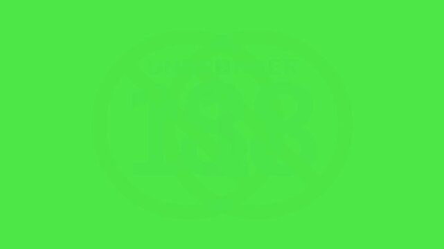 Under 18 Age Restriction Warning Sign Animation on Green Screen