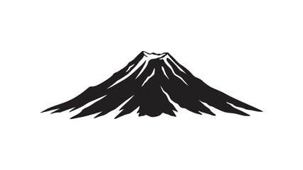 Mountain volcano silhouette vector flat illustration design.  © vectorassets