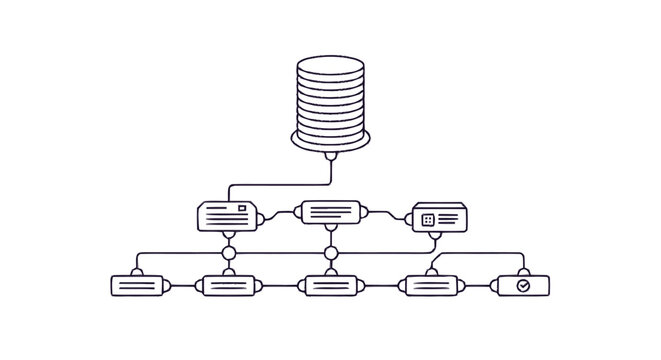 Database Schema Diagram Illustrating Data Relationships and Structure.