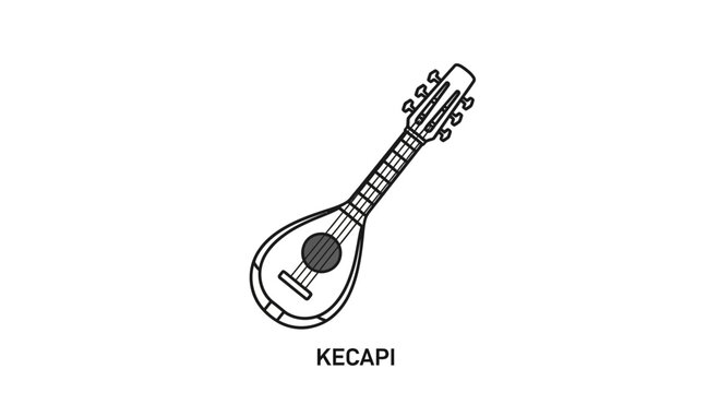 Kecapi Sundanese Traditional String Instrument Outline Icon