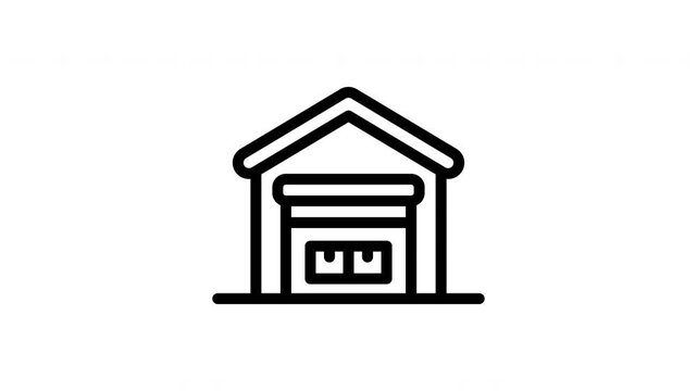 warehouse animated icon