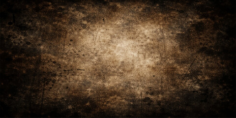 Obraz premium Dark antique wall texture with a rough black grunge effect on an aged vintage paper surface