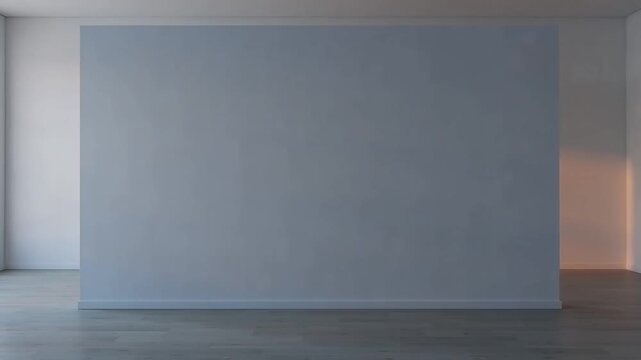 Minimalist empty studio room with soft natural gradient lighting on blank wall