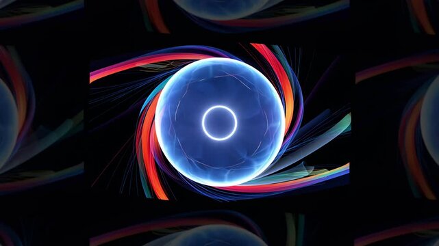 Screen in sharp focus revealing scenario analysis via quantuminspired simulation with secondary data displays softly fading into the background.