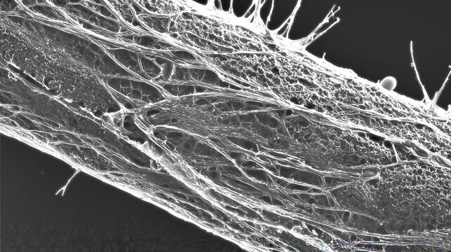 Microscopic Detail of Zona Pellucida Glycoprotein Fiber Lattice
