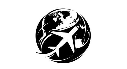 Obraz premium Air travel around the world globe.