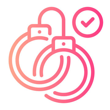 handcuffs gradient icon