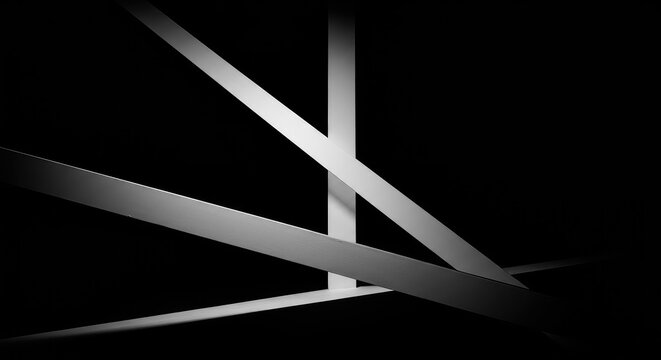 High contrast monochrome texture showing intersecting lines and deep shadows creating a visually striking abstract background, lines, detail, shape