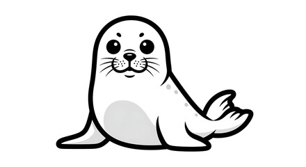 Obraz premium A cute black and white cartoon dog and funny animal character vector illustration featuring a domestic pet drawing in a comic clipart style
