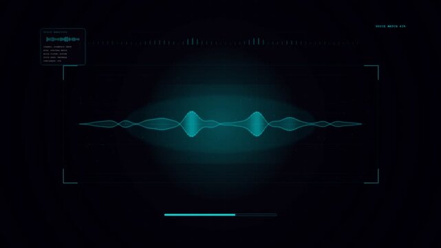 AI Voice Biometric Scan Error Cyan Authentication Failure Digital Security System HUD Interface 4K
