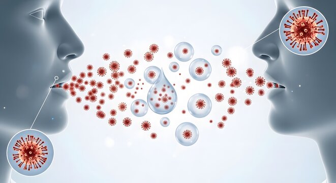 Virus Transmission Between Two People Through Airborne Droplets.