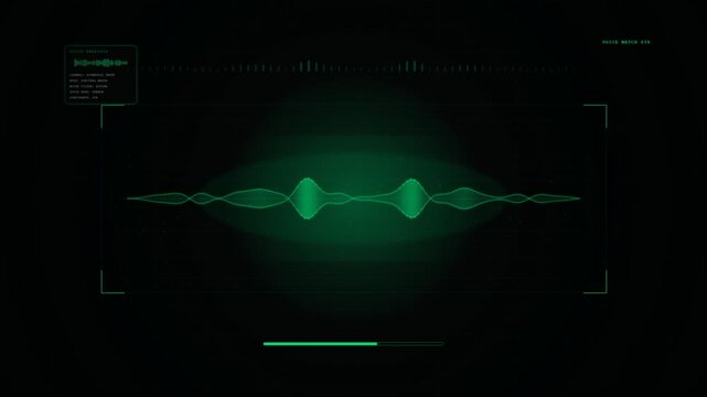 AI Voice Recognition Verified Access Granted Biometric Authentication Secure System Green HUD 4K
