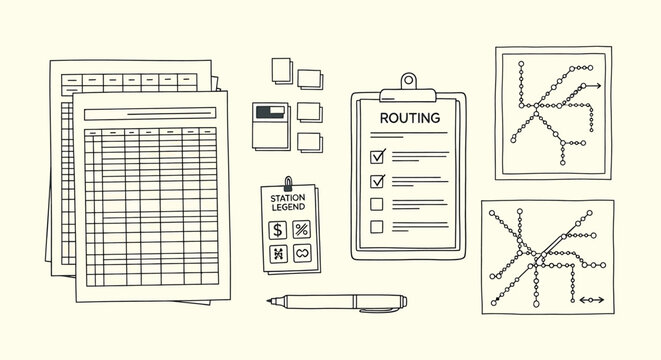 Architectural blueprints and technical drawings isolated on transparent background detailed schematic designs