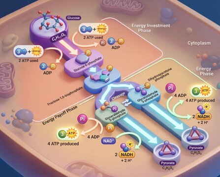 Cellular Respiration The Energy Production Pathway of Glycolysis Explained Visually