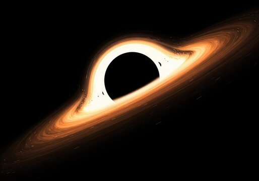 Abstract theoretical background depicting the extreme gravitational compression of matter near a singularity or black hole event horizon, enormous, abstract, black