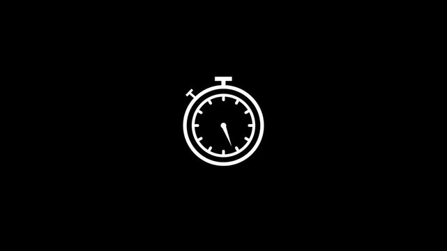 stopwatch icon .r design template.Stopwatch icon with Stopwatch or countdown icon. Flat icon for apps and websites, isolated on white background