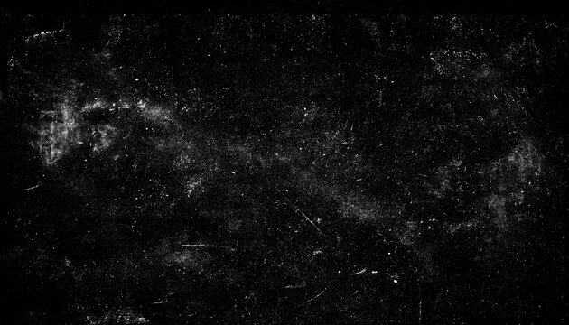 Dark, textured grunge background with subtle scratches and speckles creates vintage, distressed effect