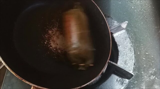 Lemper baked in a nonstick pan