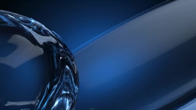 Transport Deep blue glass gradient animation with soft light reflections. Minimal and moody motion background for cinematic titles, presentations, or apps. Works great in high-tech sci-fi visual scene