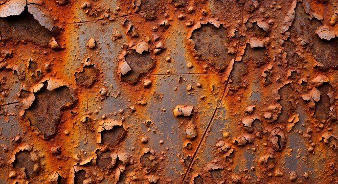 Intense rust texture a close up of corrosion