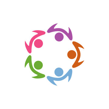 comunity people and busines logo vector