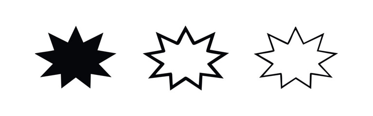 Obraz premium Starburst Explosion Icon Set - Impact Burst and Shine Effect Vector Illustration