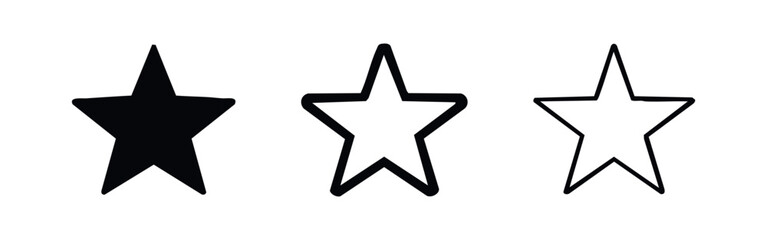 Fototapeta premium Star Icon Vector Set. Favorite, Rating, or Quality Symbol Illustration.