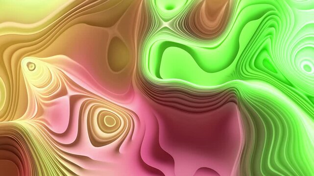 Layered abstract topography background animation, Abstract layered paper-cut landscape in gradients animated