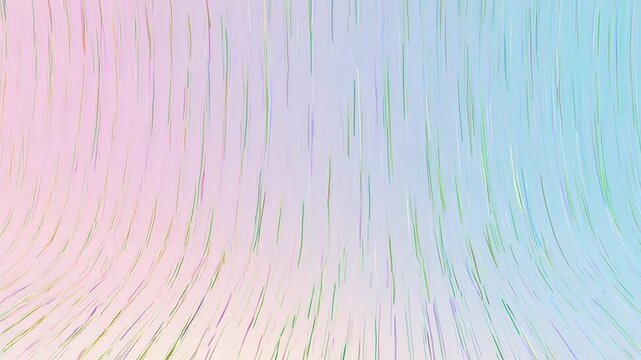 Abstract pastel gradient background featuring a curved studio surface transitioning from light pink to soft blue with thin multicolored vertical lines and light trails.