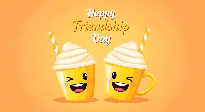 Happy international friendship day celebrating togetherness and joyful moments with friends