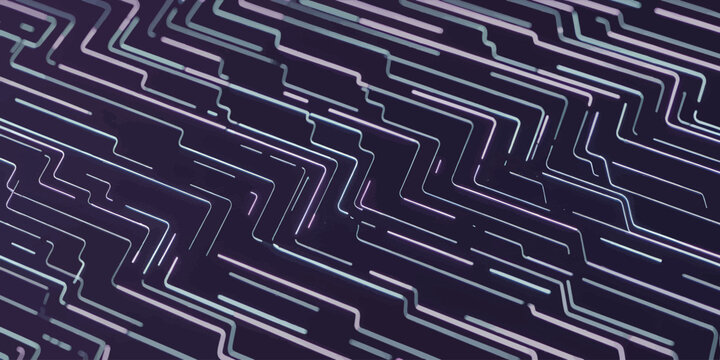 Futuristic Digital Rain Lines on Dark Indigo